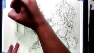 One Sexy Mess Line Art Timelapse by Drenched The Facial Artist