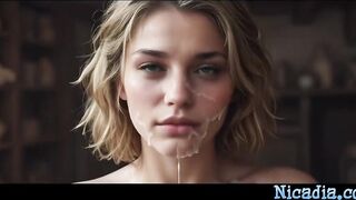 Breasty Golden-haired AI Adventurer Group-fucked In An Abandoned Castle