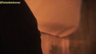 I was watching Netflix with my stepsister and that babe lay down on my lap so I could put my dick in her throat.