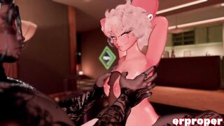 vrchat a sexually excited mouse angel sucks and screws a demon e-hunk