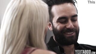Large titties curvy blond mother I'd like to fuck releases frustration with femdom SADOMASOCHISM sex