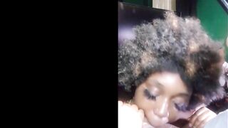DarkChocolateBarbie smeared cum all over her face