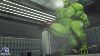 Reached His Peak, Syrl Dragon Hyper Macro Muscle Growth Animation