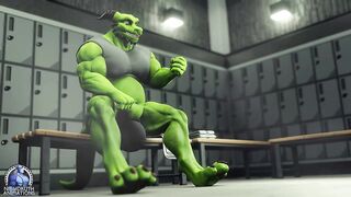 Reached His Peak, Syrl Dragon Hyper Macro Muscle Growth Animation