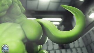 Reached His Peak, Syrl Dragon Hyper Macro Muscle Growth Animation