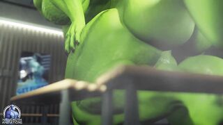 Reached His Peak, Syrl Dragon Hyper Macro Muscle Growth Animation
