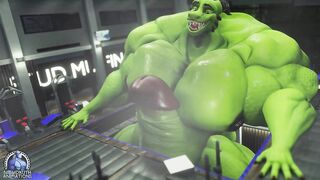 Reached His Peak, Syrl Dragon Hyper Macro Muscle Growth Animation