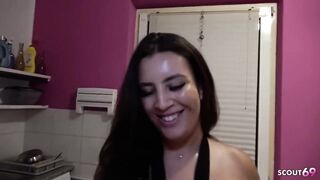 German Curvy Beauty with Large Titties and Biggest Bouncing Butt Tempt to Amateur Creampie Bang