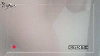 Landlord records large tit tenant showering