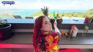 Banging The Barmaid Behind The Bar On Vacation At The All Inclusive Hotel