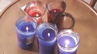 Candle wax on large titties