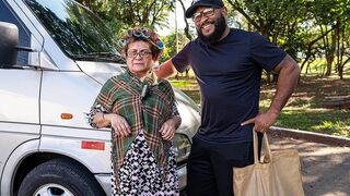 Anal Screwing with Picked up Old Granny