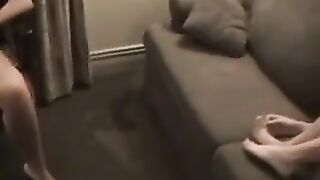 Two lesbian Canadian MILFs mutually masturbate in hotel room