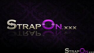 StrapOn Gina Devine fucks her GF with long red strapon