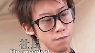 Uncensored Japanese threesome with two secretaries