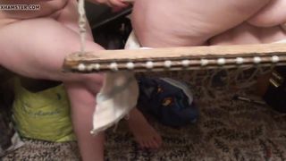 Wife and wifes friend with a double dildo