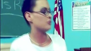 Michele Raven & Keegan Skye get it on in class in school