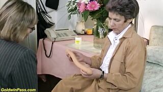 Lesbo grannies alone at home