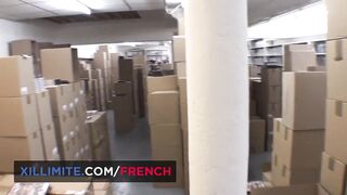Threesome in the archive room