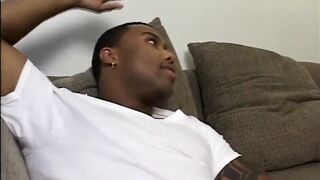Black whore smoke cigarette and suck with hangjob masturbation to the wank