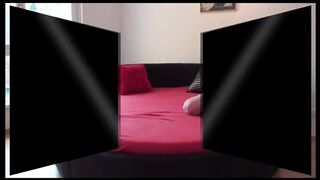 Flogging butt of their serf until this babe licks their twats