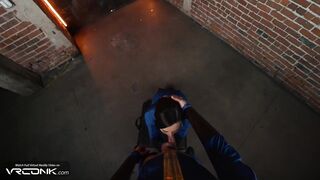 VR Conk: Hawt Lucy In Uniform Gives A Unfathomable Oral-job & Takes A Massive Shlong In Her Butt In Fallout Episode Game Cosplay Parody pt.three