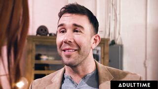 ADULT TIME - Hot Redhead Swinger Scarlett Mae Rides Her Spouse's Hung Most excellent Ally