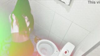 Youthful woman drilled in the washroom at the party!