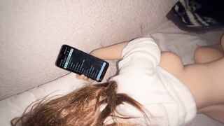 I discover my stepdaughter watching porn on XVIDEOS and we screw! - Screwing with a youthful stepdaughter with a consummate butt whilst this babe watches XVIDEOS POV.