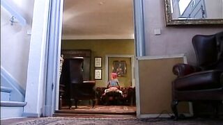 Wench with colored hair licks cum on the lollipops