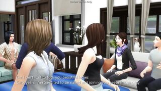 Show Host Joins A Wild Swingers Fuckfest - sims 4 - CG Manga
