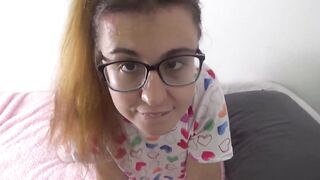 Stepdaddys little wench gets mouth training