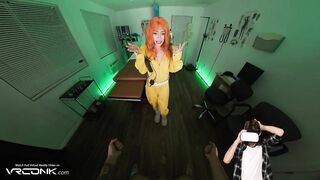 VR Conk: Slim Ginger April O'Neil Blows Leonardo's Large Ramrod And Screws Hard In TMNT Toon's Cosplay pt.1