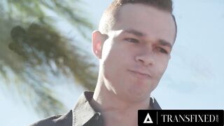 TRANSFIXED - Homeless Cis Victoria Voxxx Has Her Vagina Tag Teamed By Trans Jade Venus & Her Fiance