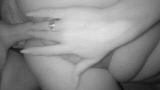 I take my spouse's jock in my throat so that guy can fill me with cum afterward... what a bitch... I squirted on his face.