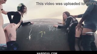 LYDIA & MONIKA Outdoor BJ & Anal Party