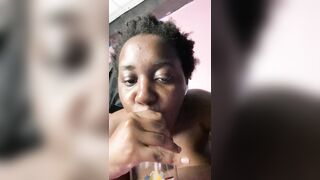 blame it on the drinks BLACK FLOOZY SCREW HER MOIST BOOTY BEAUTIFUL TWAT WITH BOTTLE AND GIVES CREAMY GLAD ENDING