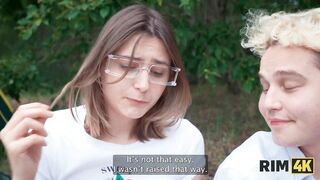 RIM4K. A shy pair tried ass fucking and hard anal-act of love for the 1st time