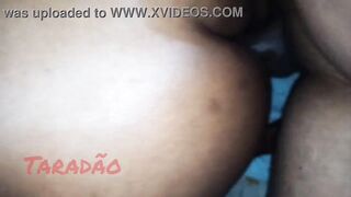 Nasty ebony gal groaning and taking a penis in her booty.