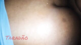 Nasty ebony gal groaning and taking a penis in her booty.