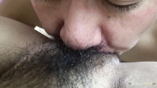 Short haired Oriental mother i'd like to fuck rides her lovers large penis until this chab gives her a creampie