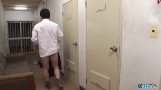 A lecherous police officer engaged in raunchy intercourse with a woman outside her detention cell