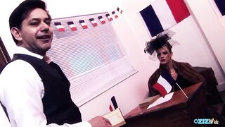 3 hot French angels love playing with large dicks jointly