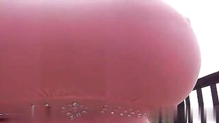 ChelseaCharmz in pink on patio