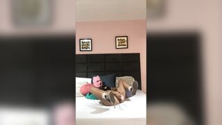 My girlfriend sends me hawt movie masturbating her twat.