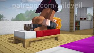 Bleach comics Yoruichi creampie Minecraft scene