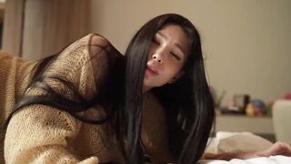 Oriental woman is shy previous to having sex after school.