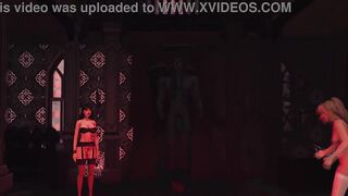 DEMON WITH LARGE KNOB FILLS MAD CUM BITCHES WITH SO MUCH GOO ON HALLOWEEN - NASTY WHIMS