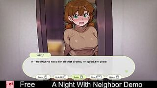 A Night With: Neighbour (Free Steam Demo Game) Visual Novel, 2D, Adult, Erotic, Anime, NSFW, Romance, Sandbox, game