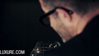 Golden-haired Chloe Lacourt quickie in ladies room